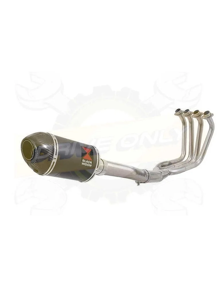 FZS1000 FZS 1000 FAZER Ligne complète & Silencieux Ovale Noir En Inox + Canule En Carbone 200mm