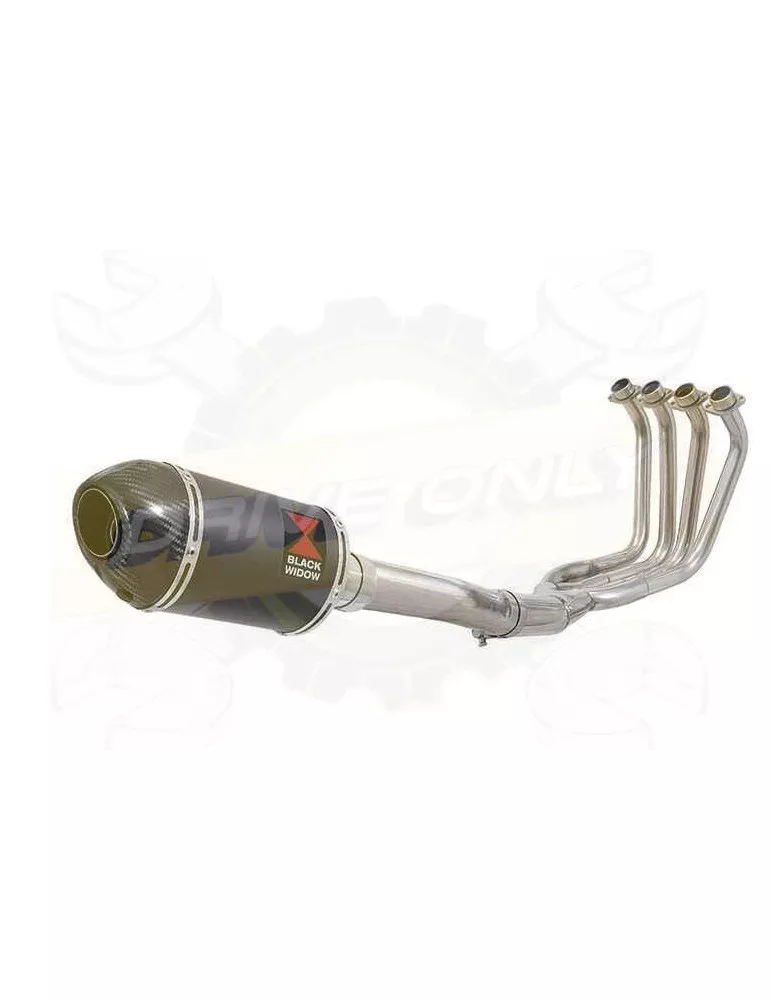 FZS1000 FZS 1000 FAZER Ligne complète & Silencieux Ovale Noir En Inox + Canule En Carbone 200mm