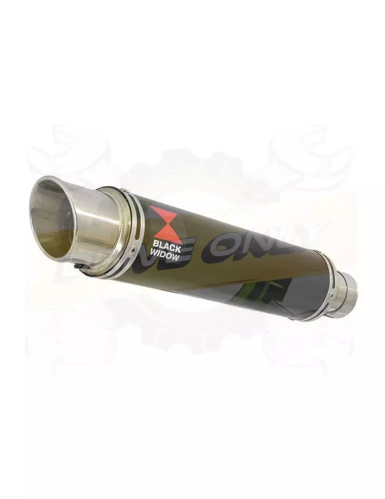 FZS1000 FAZER Silencieux Kit & Silencieux Rond GP Style Noir En Inox BG35R 350mm