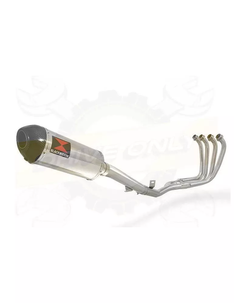 FZS600 FAZER 600 Ligne complète & Silencieux Ovale En Inox + Canule en carbone 300mm