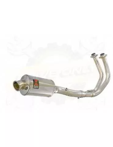 FZ-07 Tracer 2014 2015 2016 2017 Passage Bas Décatalyseur Ligne complète & Silencieux Ovale En Inox 230mm