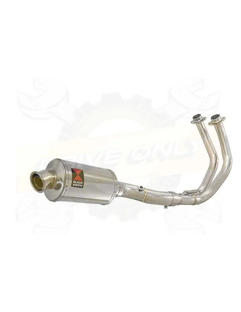 FZ-07 Tracer 2014 2015 2016 2017 Passage Bas Décatalyseur Ligne complète & Silencieux Ovale En Inox 230mm
