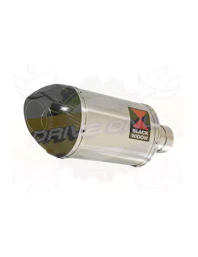 Vespa GTS 125 4T 2007 - 2011 Ligne complète & Silencieux Ovale En Inox + Canule En Carbone 200mm