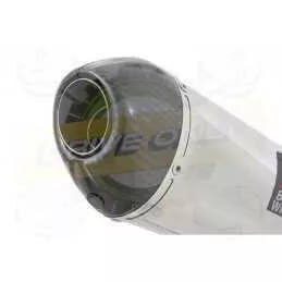 Vespa GTS 125 4T 2007 - 2011 Ligne complète & Silencieux Ovale En Inox + Canule En Carbone 200mm