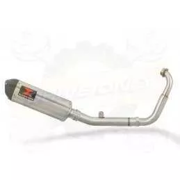 MT125 2014 - 2019 Exhaust System with 300mm Oval Stainless Steel Silencer + Carbon Tip