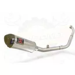MT125 2014 - 2019 Exhaust System with 300mm Oval Stainless Steel Silencer + Carbon Tip