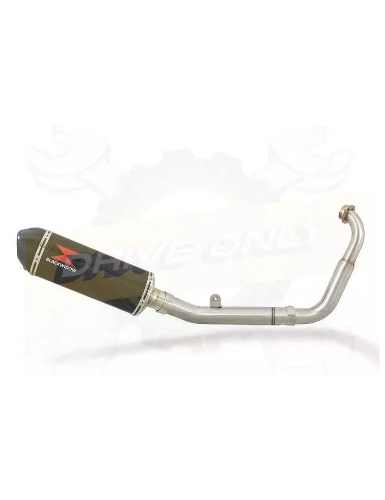 MT125 2014 - 2019 Exhaust System with 300mm Oval Carbon Fibre Silencer + Carbon Tip