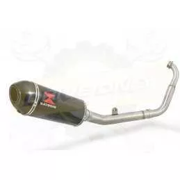 MT125 2014 - 2019 Exhaust System with 300mm Oval Carbon Fibre Silencer + Carbon Tip