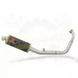 MT125 2014 - 2019 Exhaust System with 300mm Oval Carbon Fibre Silencer