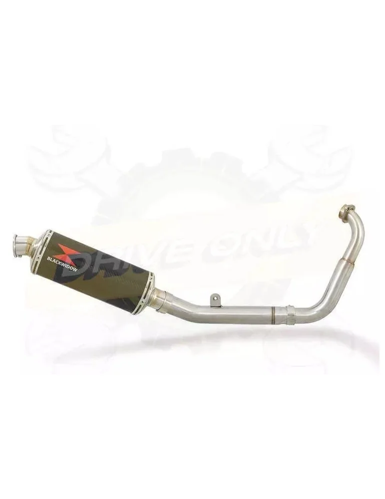MT125 2014 - 2019 Exhaust System with 300mm Oval Carbon Fibre Silencer