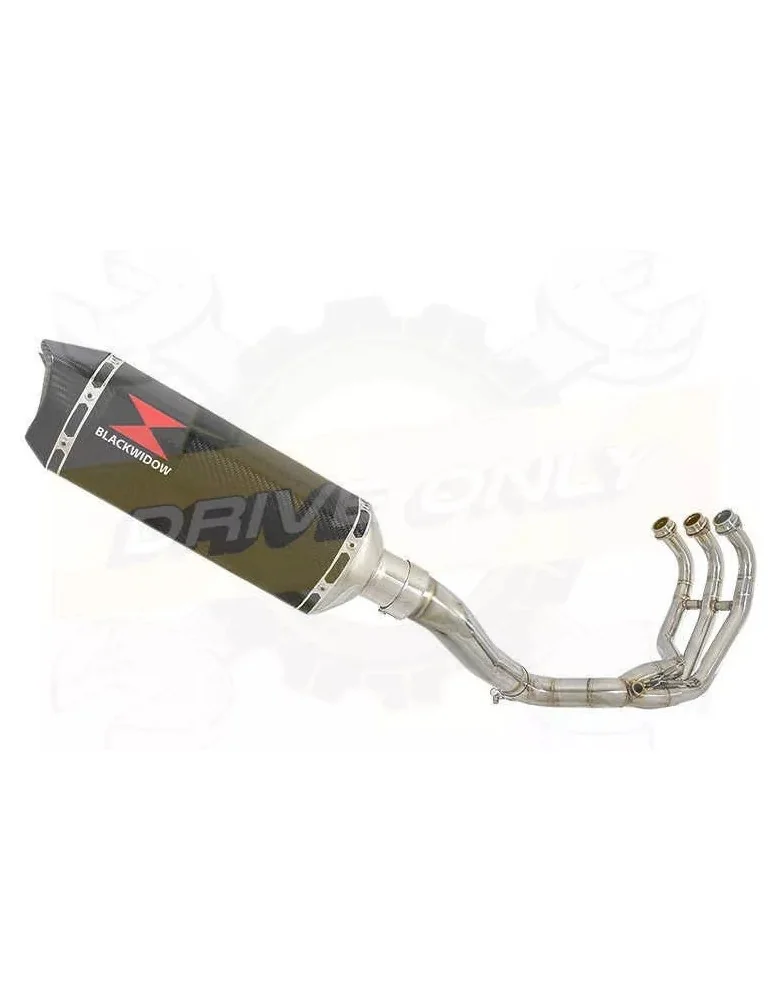 MT09 MT-09 2013-2021  High Level De-cat Exhaust System with 300mm Hexagonal Stainless Steel Silencer