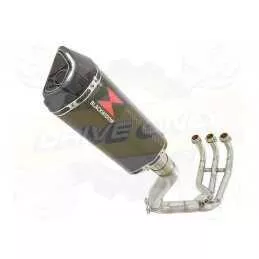 MT09 MT-09 2013-2021  High Level De-cat Exhaust System with 300mm Hexagonal Stainless Steel Silencer