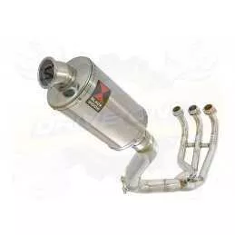 MT09 MT-09 2013-2021  High Level De-cat Exhaust System with 230mm Oval Stainless Steel Silencer