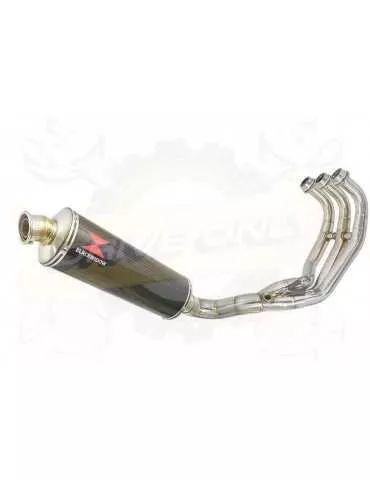 MT-09 Tracer 2013-2021  Passage Bas Décatalyseur Ligne complètes Silencieux Ovale En Carbone 400mm