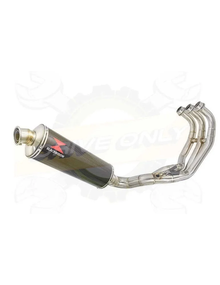 MT-09 Tracer 2013-2021  Passage Bas Décatalyseur Ligne complètes Silencieux Ovale En Carbone 400mm