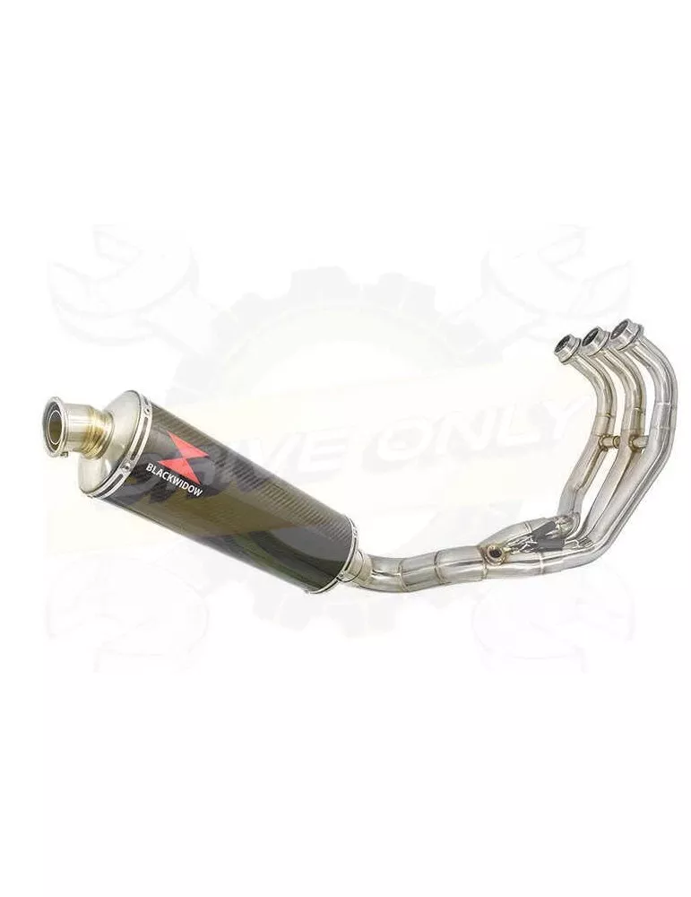 MT-09 Tracer 2013-2021  Passage Bas Décatalyseur Ligne complètes Silencieux Ovale En Carbone 400mm
