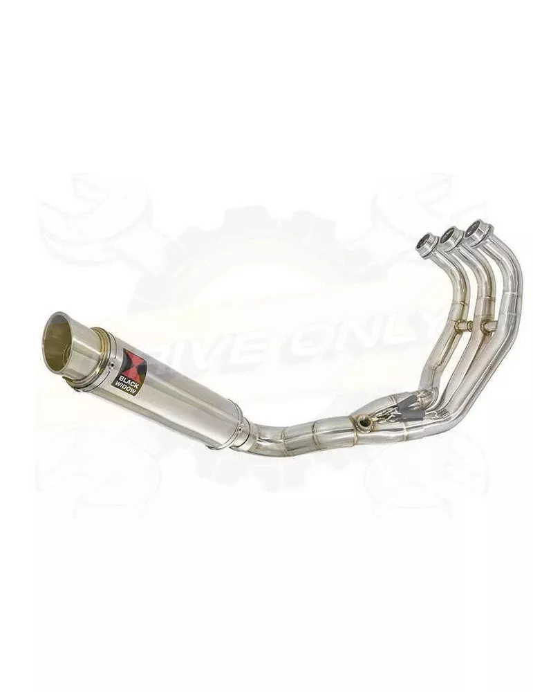 MT-09 Tracer 2013-2021  Passage Bas Décatalyseur Ligne complètes Rond GP Style Stainless Silencieux 350mm
