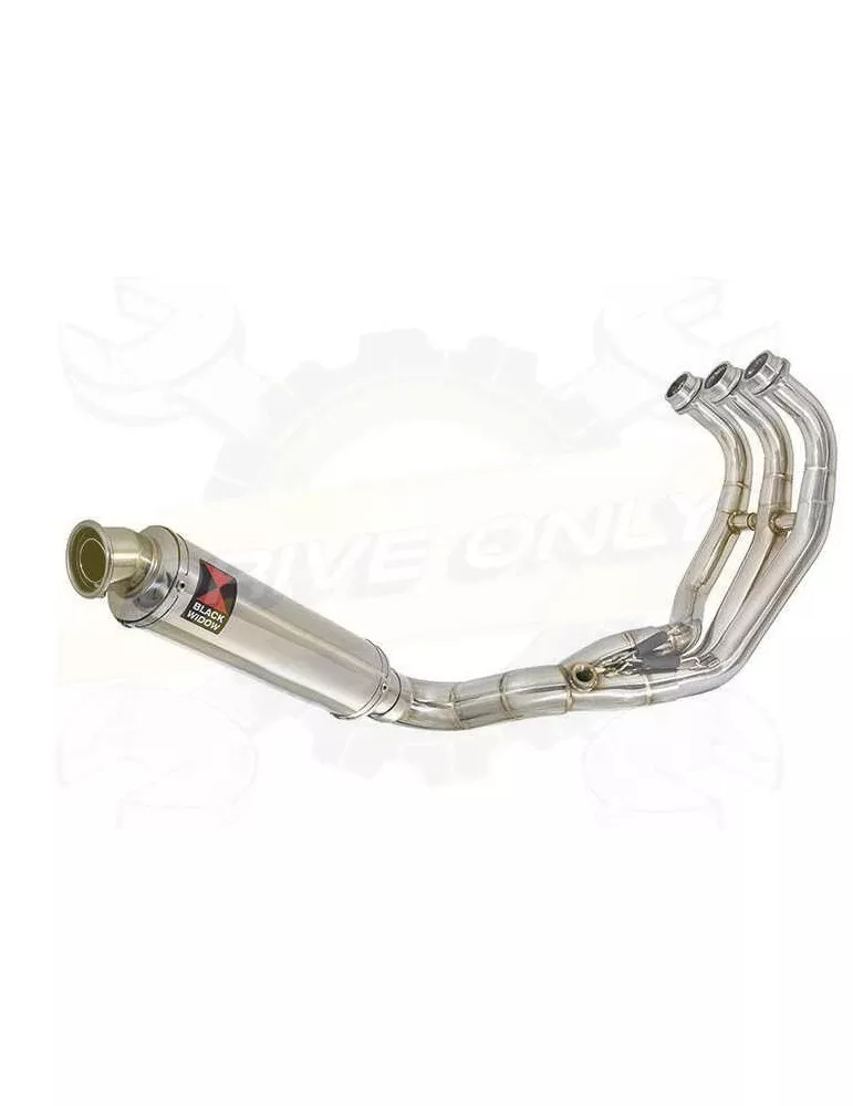 MT-09 Tracer 2013-2021  Passage Bas Décatalyseur Ligne complètes Rond Stainless Silencieux 350mm