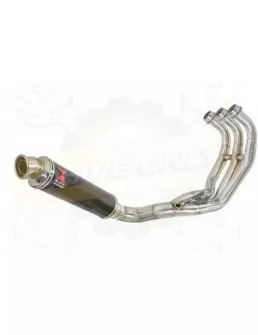 MT-09 Tracer 2013-2021  Passage Bas Décatalyseur Ligne complètes Rond Carbon Silencieux 350mm