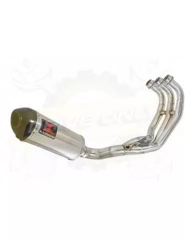 MT-09 Tracer 2013-2021  Passage Bas Décatalyseur Ligne complètes Ovale Stainless Silencieux + Carbon Tip 300mm