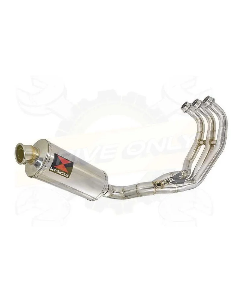 MT-09 Tracer 2013-2021  Passage Bas Décatalyseur Ligne complètes Ovale Stainless Silencieux 300mm