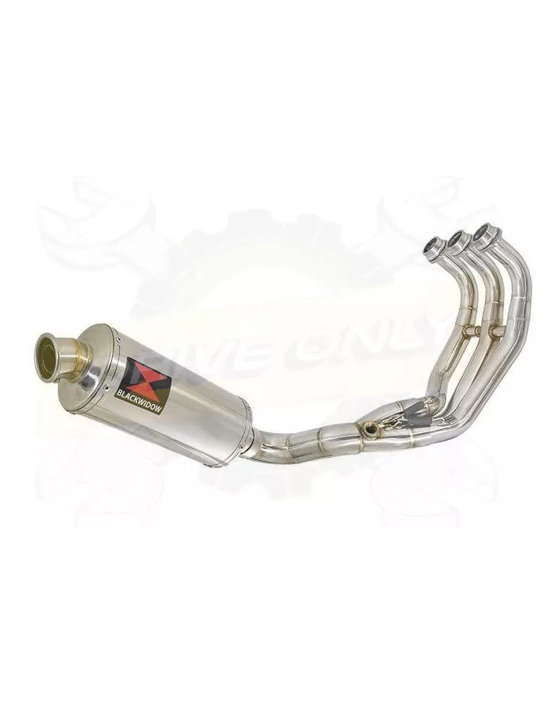 MT-09 Tracer 2013-2021  Passage Bas Décatalyseur Ligne complètes Ovale Stainless Silencieux 300mm