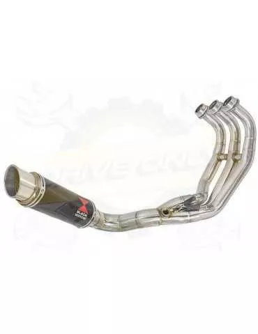 MT-09 Tracer 2013-2021  Passage Bas Décatalyseur Ligne complètes Rond GP Style Carbon Silencieux + Titanium 230mm