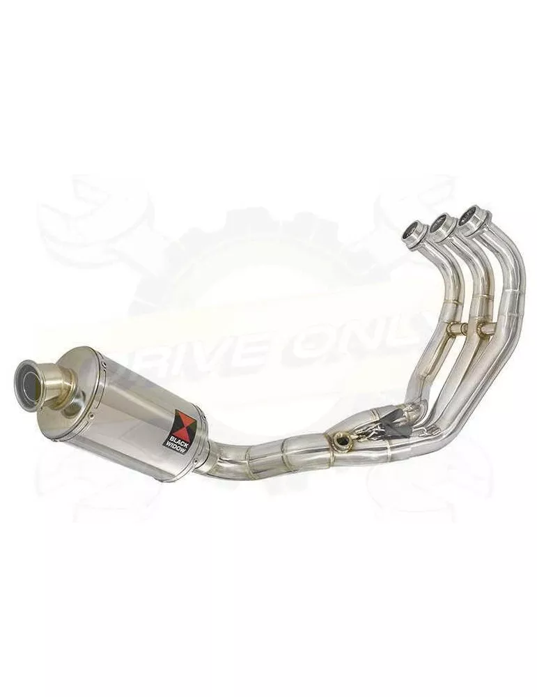 MT-09 Tracer 2013-2021  Tracer Passage Bas Décatalyseur Ligne complètes Ovale Stainless Silencieux 230mm