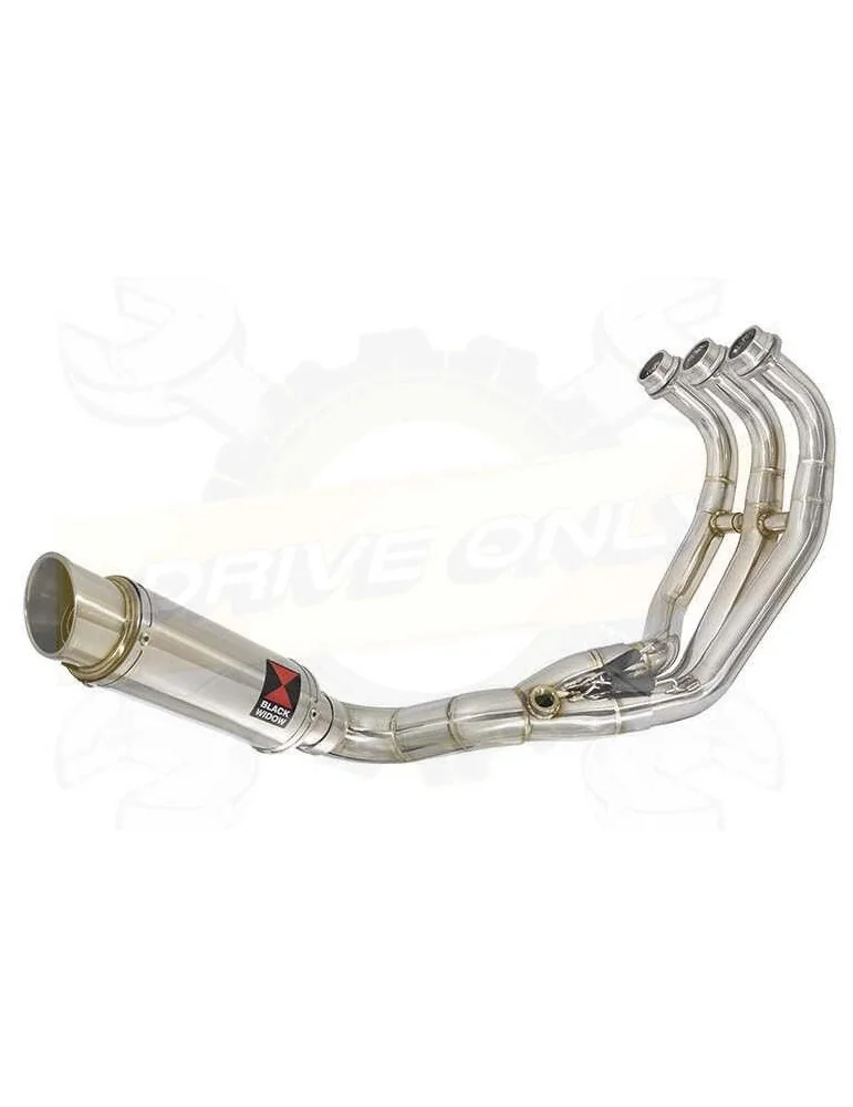 MT-09 Tracer 2013-2021  Passage Bas Décatalyseur Ligne complètes Rond GP Style Stainless Silencieux 230mm