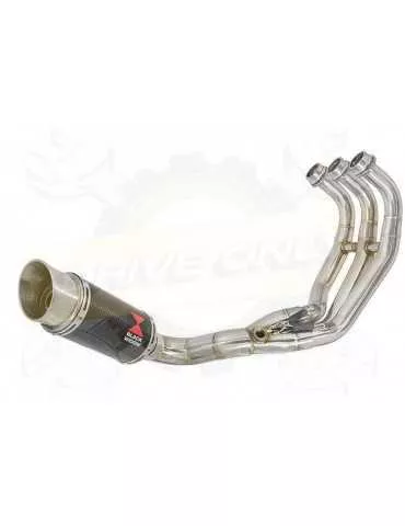 MT-09 Tracer 2013-2021  Passage Bas Décatalyseur Ligne complètes Rond Carbon Silencieux 200mm