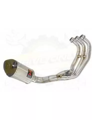 MT-09 Tracer 2013-2021  Passage Bas Décatalyseur Ligne complètes Ovale Stainless Silencieux + Carbon Tip 200mm