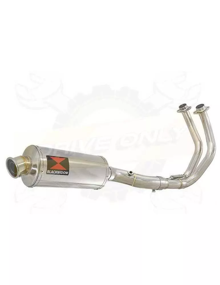 FZ-07 Tracer 2014 2015 2016 2017 Passage Bas Décatalyseur Ligne complète & Silencieux Ovale En Inox 300mm