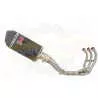 MT09 MT-09 2013-2021 High Level De-cat Exhaust System with 200mm Oval Carbon Fibre Silencer + Carbon Fibre Tip