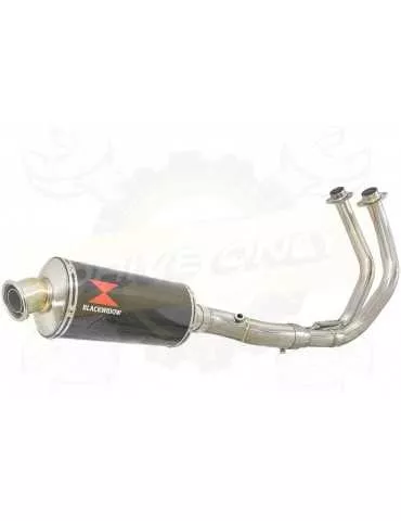 FZ-07 Tracer 2014 2015 2016 2017 Passage Bas Décatalyseur Ligne complète & Silencieux Ovale En Carbone 300mm