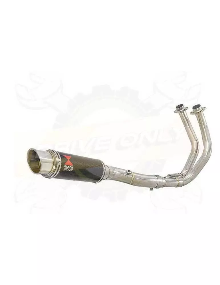 FZ-07 Tracer 2014 2015 2016 2017 Passage Bas Décatalyseur Ligne complète & Silencieux GP Rond En Carbone 230mm