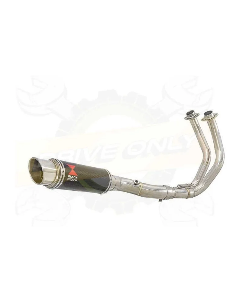 FZ-07 Tracer 2014 2015 2016 2017 Passage Bas Décatalyseur Ligne complète & Silencieux GP Rond En Carbone + Canule en Titane 230m