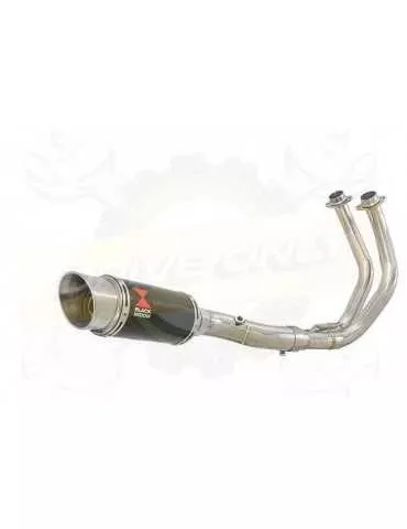 FZ-07 Tracer 2014 2015 2016 2017 Passage Bas Décatalyseur Ligne complète & Silencieux Rond En Carbone 200mm