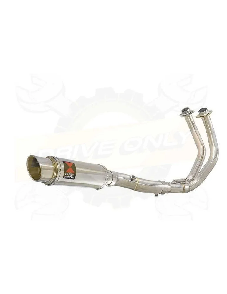 FZ-07 Tracer 2014 2015 2016 2017 Passage Bas Décatalyseur Ligne complète & Silencieux Rond GP Style En Inox 230mm