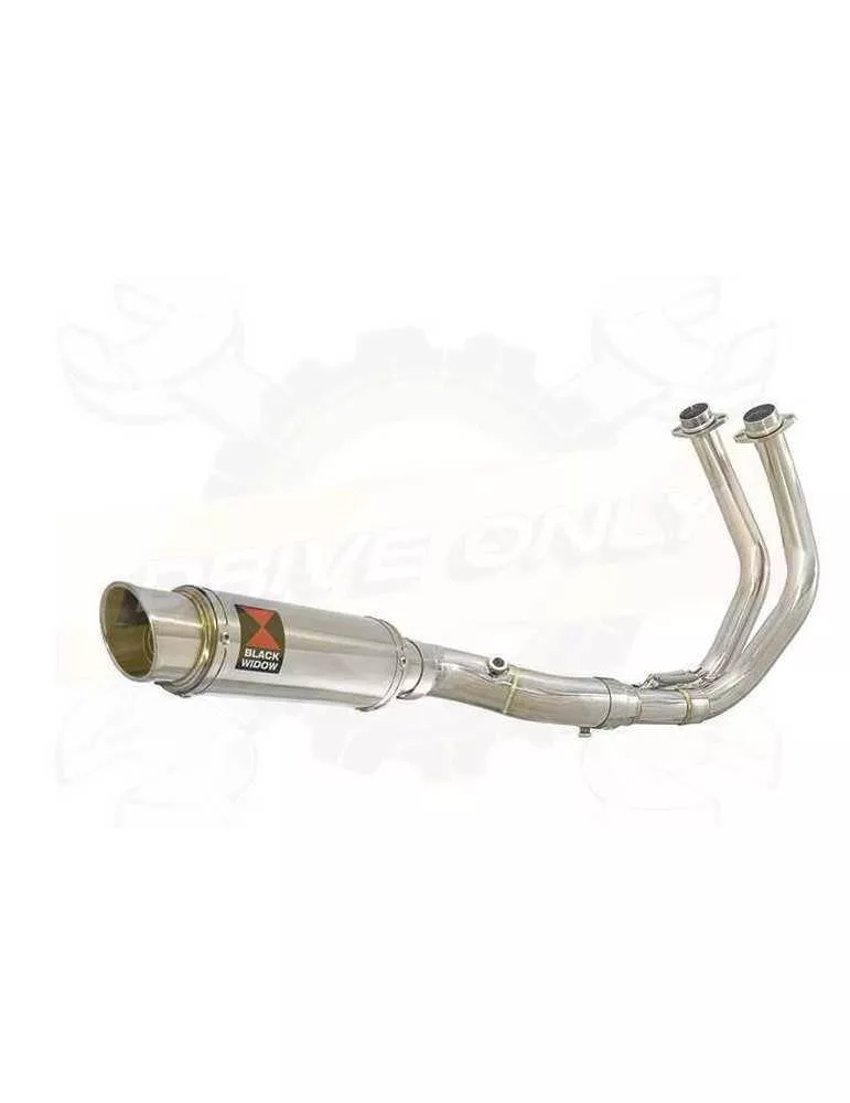 FZ-07 Tracer 2014 2015 2016 2017 Passage Bas Décatalyseur Ligne complète & Silencieux Rond GP Style En Inox 230mm