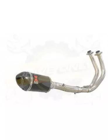 FZ-07 Tracer 2014 2015 2016 2017 Passage Bas Décatalyseur Ligne complète & Silencieux Ovale En Carbone 200mm