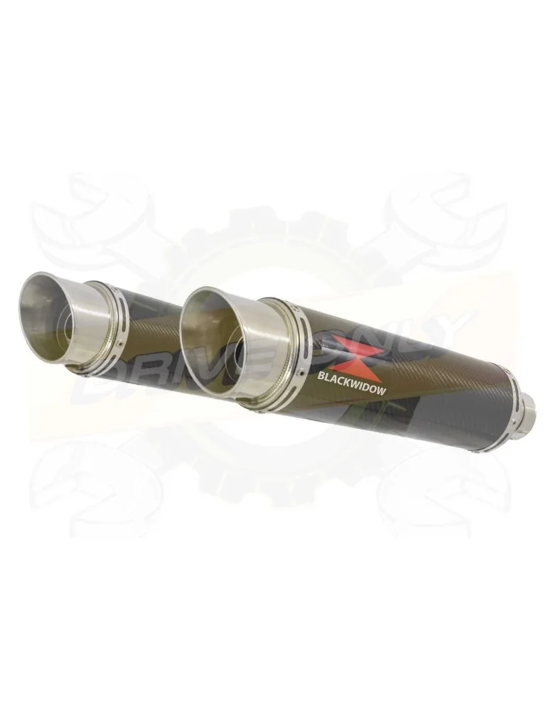 VFR 800 VTEC (RC46) 2002 - 2013 Tube de raccord + Silencieux GP Rond En Carbone 360mm
