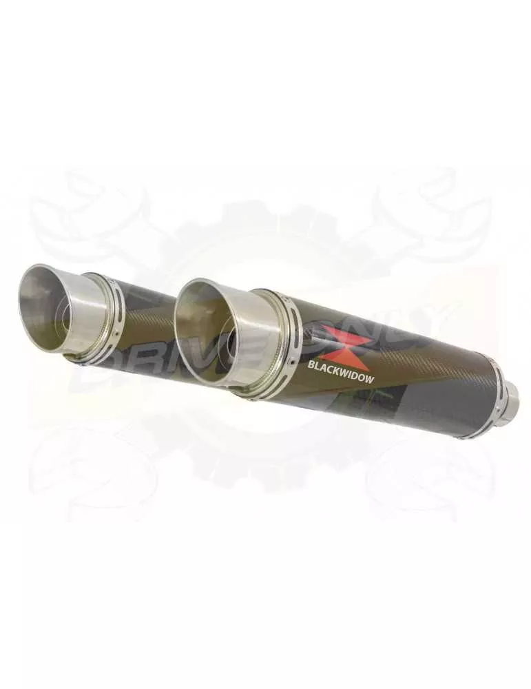 VFR 800 VTEC (RC46) 2002 - 2013 Tube de raccord + Silencieux GP Rond En Carbone 360mm