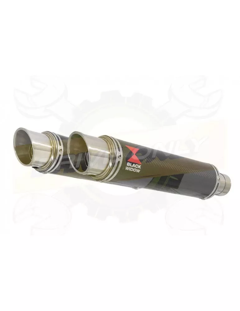 VFR 800 VTEC (RC46) 2002 - 2013 Tube de raccord + Silencieux GP Rond En Carbone 350mm