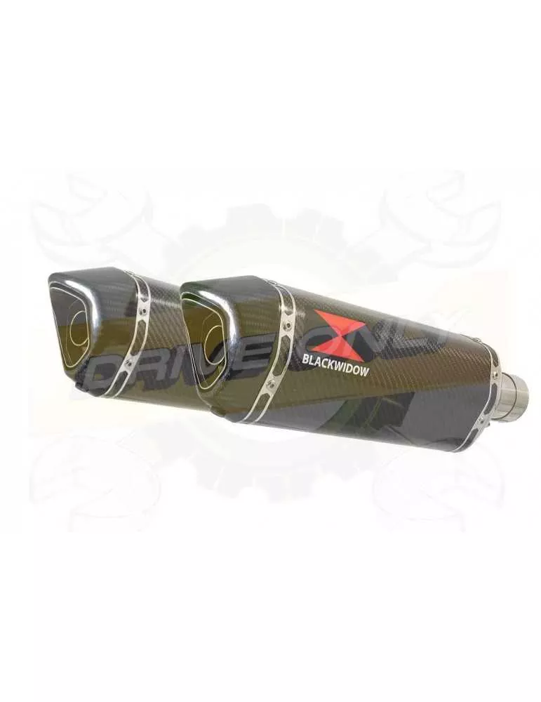 VFR 800 VTEC (RC46) 2002 - 2013 Tube de raccord + Silencieux Hexagonale En Carbone 300mm
