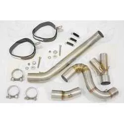 VFR 800 VTEC (RC46) 2002 - 2013 Tube de raccord + Silencieux Hexagonale En Carbone 300mm