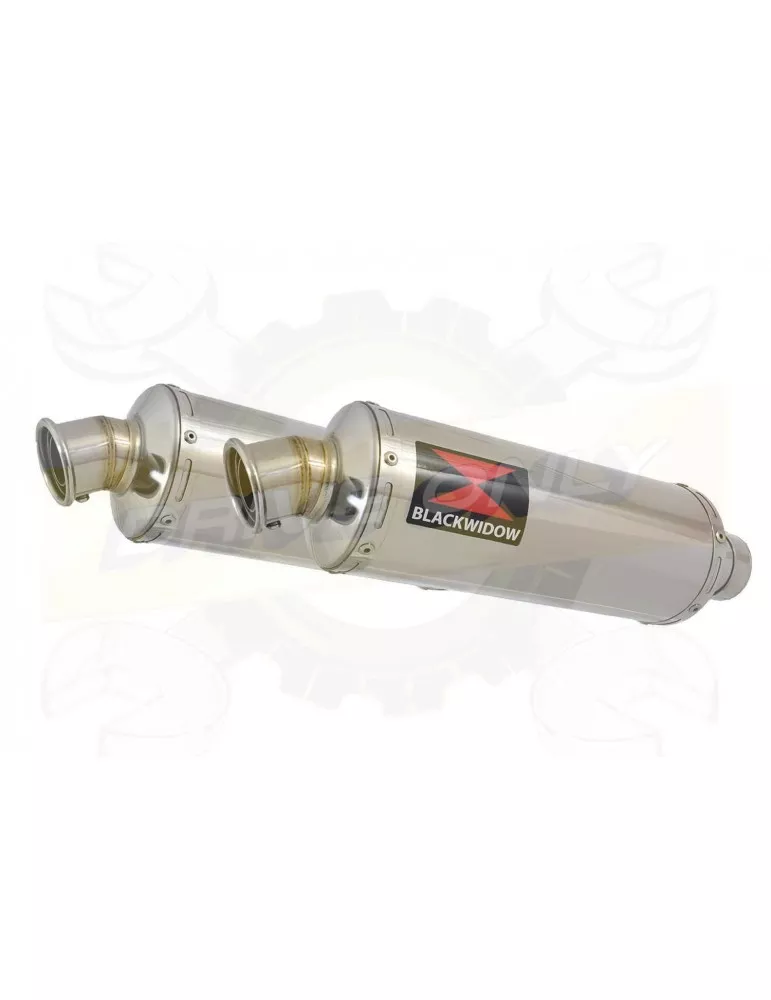VFR 800 VTEC (RC46) 2002 - 2013 Tube de raccord + Silencieux Rond Inox 300mm