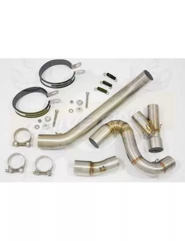 VFR 800 VTEC (RC46) 2002 - 2013 Tube de raccord + Silencieux Ovale Inox 300mm