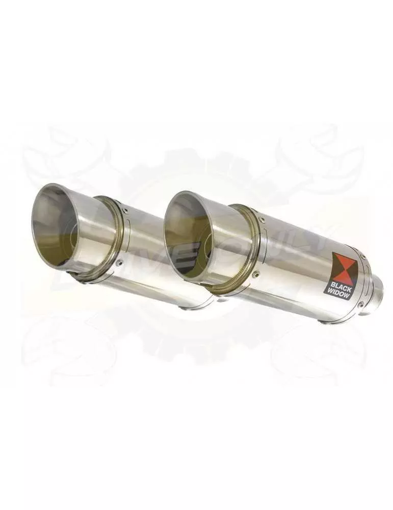 VFR 800 VTEC (RC46) 2002 - 2013 Tube de raccord + Silencieux Rond Inox 200mm