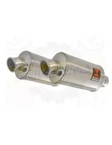 VFR 800 VTEC (RC46) 2002 - 2013 Tube de raccord + Silencieux Ovale Inox 230mm