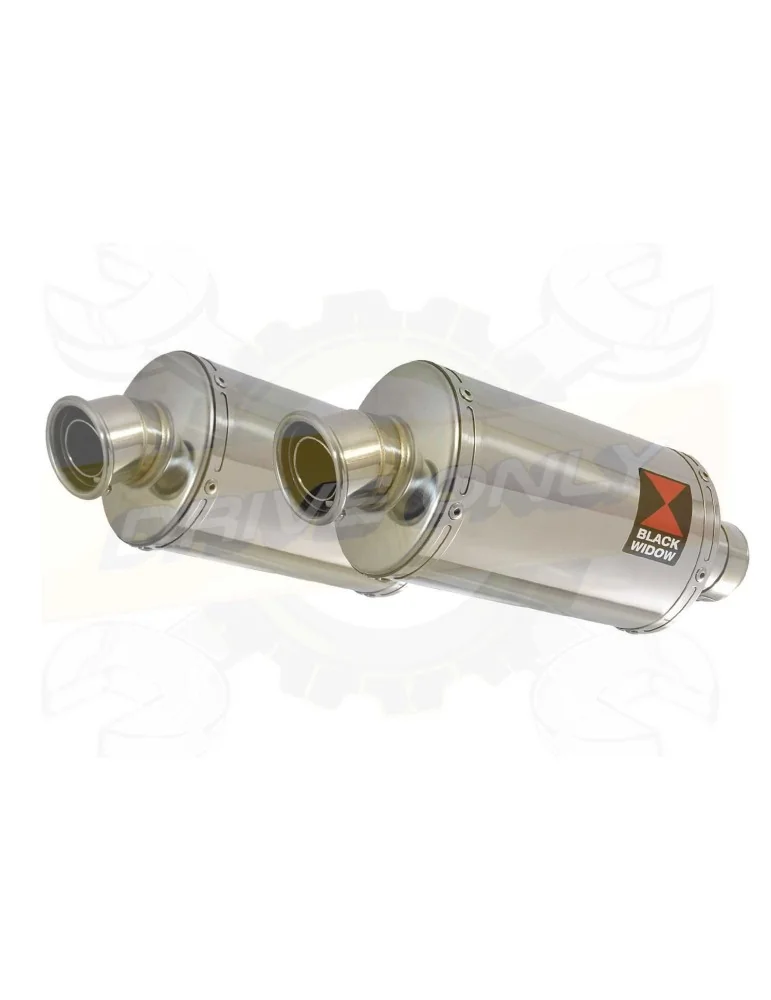 VFR 800 VTEC (RC46) 2002 - 2013 Tube de raccord + Silencieux Ovale Inox 230mm